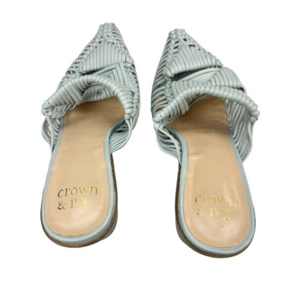 CROWN & IVY Piper Huarache Heel Mules Sz 8 - Picture 6 of 10